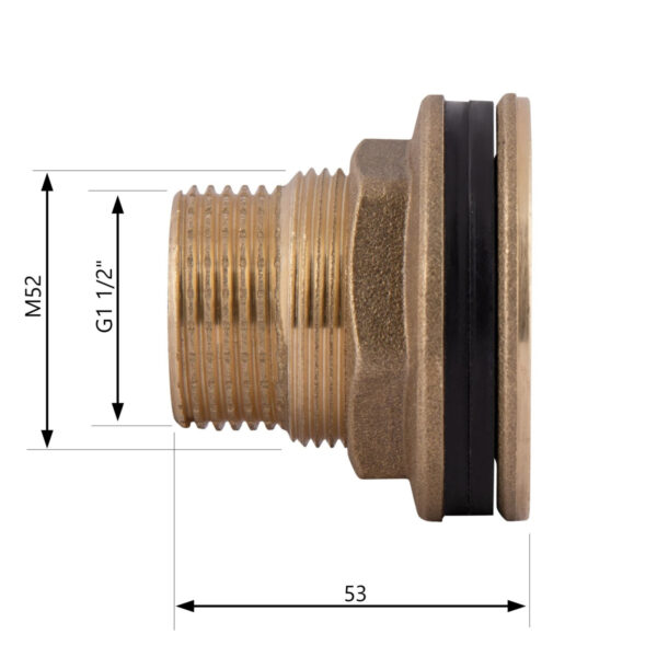 Врезка Thermo Alliance Standart 1 1/2" в бак SD40040 Врізка Thermo Alliance Standart 1 1/2" в бак SD40040