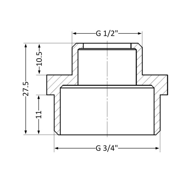 Нипель Thermo Alliance Standart 1/2"х3/4" ЗР SD4081520 Ніпель Thermo Alliance Standart 1/2"х3/4" ЗР SD4081520