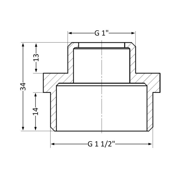 Нипель Thermo Alliance Standart 1 1/2"х1" ЗР SD4084025 Ніпель Thermo Alliance Standart 1 1/2"х1" ЗР SD4084025