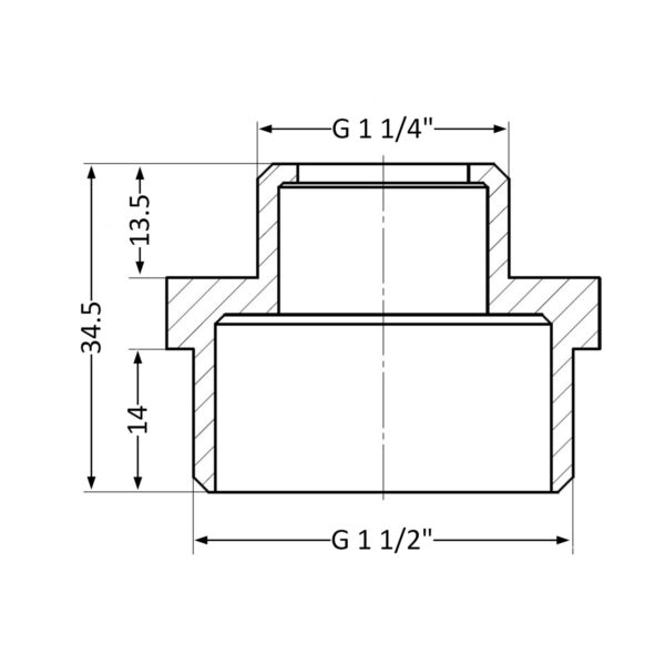 Нипель Thermo Alliance Standart 1 1/2"х1 1/4" ЗР SD4084032 Ніпель Thermo Alliance Standart 1 1/2"х1 1/4" ЗР SD4084032