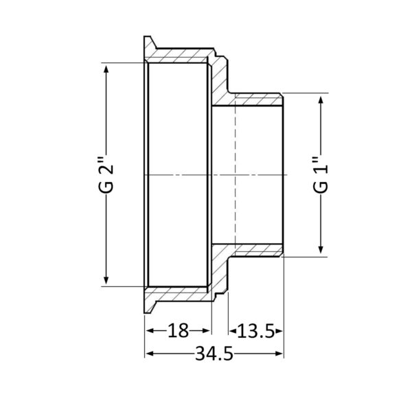 Переходник Thermo Alliance Standart 2"х1" ВЗ SD4095025 Перехідник Thermo Alliance Standart 2"х1" ВЗ SD4095025