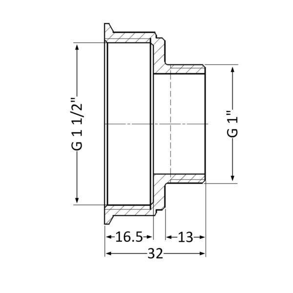 Переходник Thermo Alliance Standart 1 1/2"х1" ВЗ SD4094025 Перехідник Thermo Alliance Standart 1 1/2"х1" ВЗ SD4094025