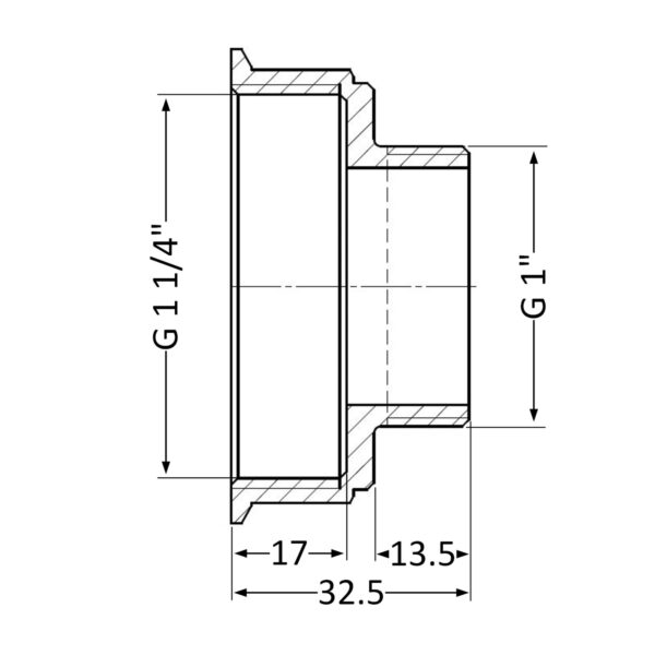 Переходник Thermo Alliance Standart 1 1/4"х1" ВЗ SD4093225 Перехідник Thermo Alliance Standart 1 1/4"х1" ВЗ SD4093225