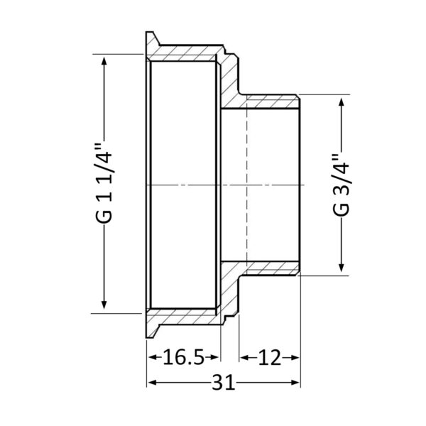 Перехідник Thermo Alliance Standart 1 1/4"х3/4" ВЗ SD4093220 Перехідник Thermo Alliance Standart 1 1/4"х3/4" ВЗ SD4093220