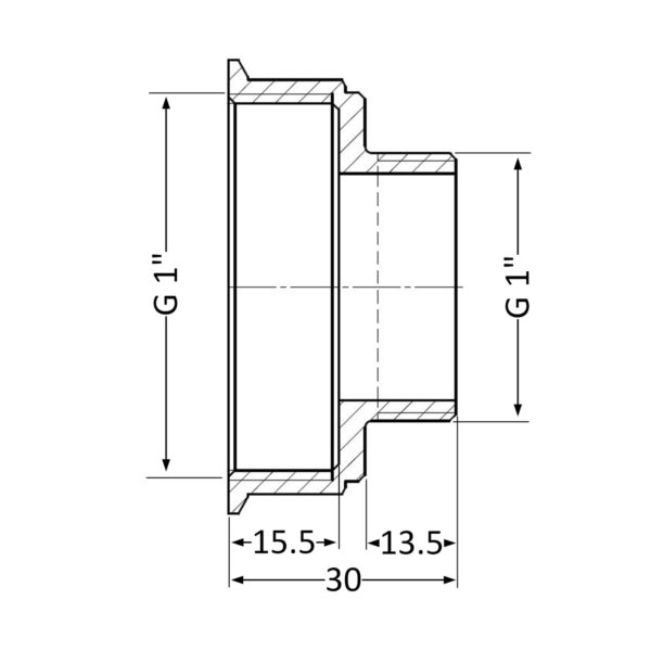 Переходник Thermo Alliance Standart 1"х1" ВЗ SD4092525 Перехідник Thermo Alliance Standart 1"х1" ВЗ SD4092525