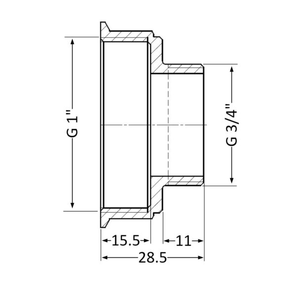 Переходник Thermo Alliance Standart 1"х3/4" ВЗ SD4092520 Перехідник Thermo Alliance Standart 1"х3/4" ВЗ SD4092520