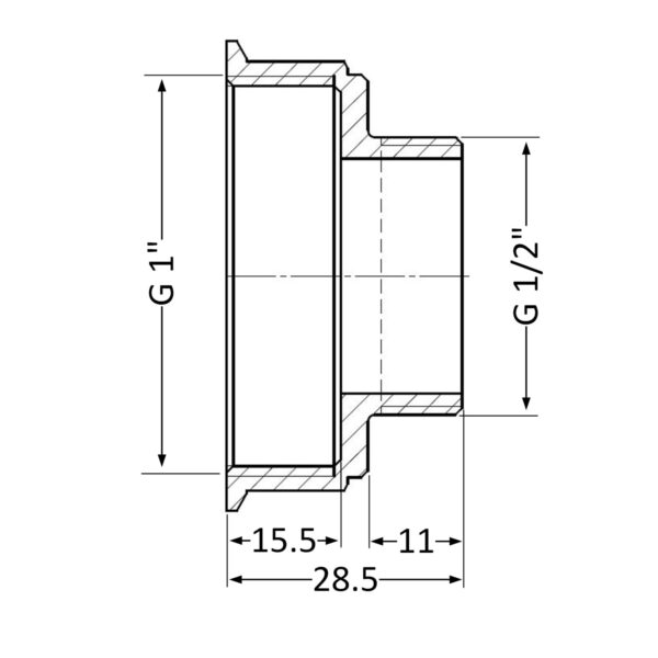 Перехідник Thermo Alliance Standart 1"х1/2" ВЗ SD4092515 Перехідник Thermo Alliance Standart 1"х1/2" ВЗ SD4092515