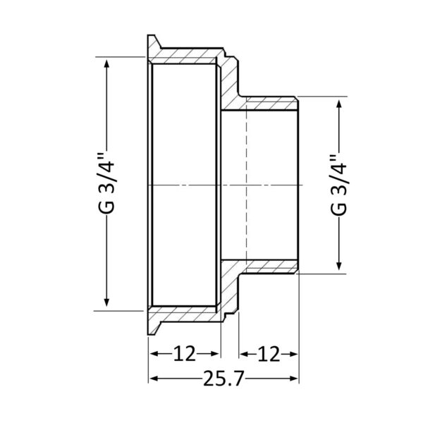 Переходник Thermo Alliance Standart 3/4"х3/4" ВЗ SD4092020 Перехідник Thermo Alliance Standart 3/4"х3/4" ВЗ SD4092020