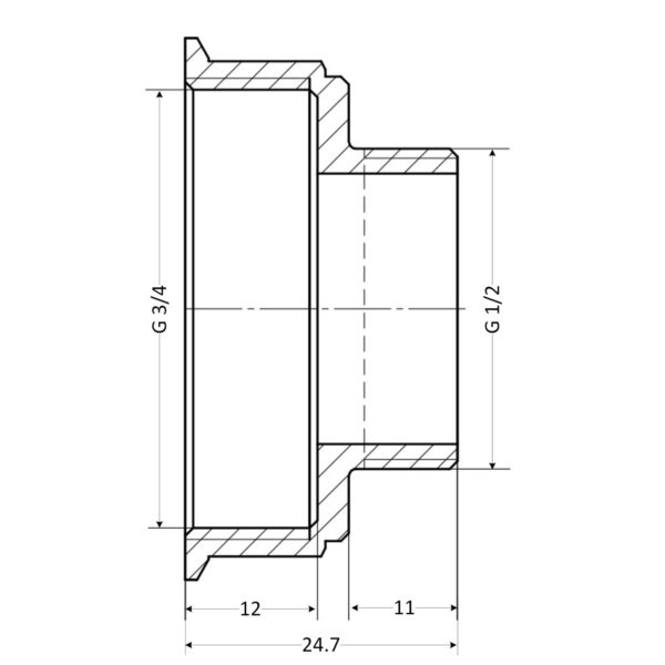 Переходник Thermo Alliance Standart 3/4"х1/2" ВЗ SD4091520L6 Перехідник Thermo Alliance Standart 3/4"х1/2" ВЗ SD4091520L6