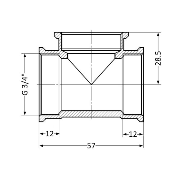 Трійник Thermo Alliance Standart 3/4" ВР SD41120 Трійник Thermo Alliance Standart 3/4" ВР SD41120