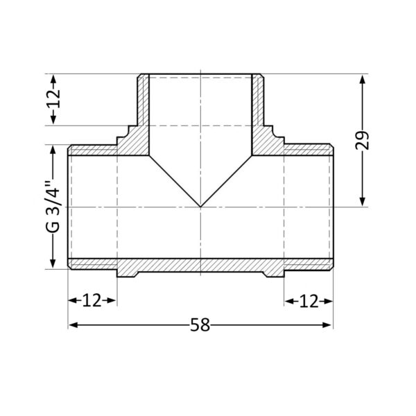 Трійник Thermo Alliance Standart 3/4" ЗР SD41220 Трійник Thermo Alliance Standart 3/4" ЗР SD41220