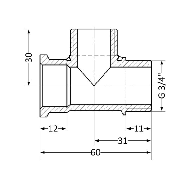 Трійник Thermo Alliance Standart 3/4" ВЗЗ SD41420 Трійник Thermo Alliance Standart 3/4" ВЗЗ SD41420