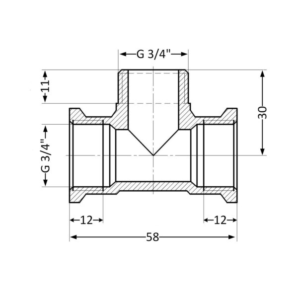 Трійник Thermo Alliance Standart 3/4" ВЗВ SD41520 Трійник Thermo Alliance Standart 3/4" ВЗВ SD41520