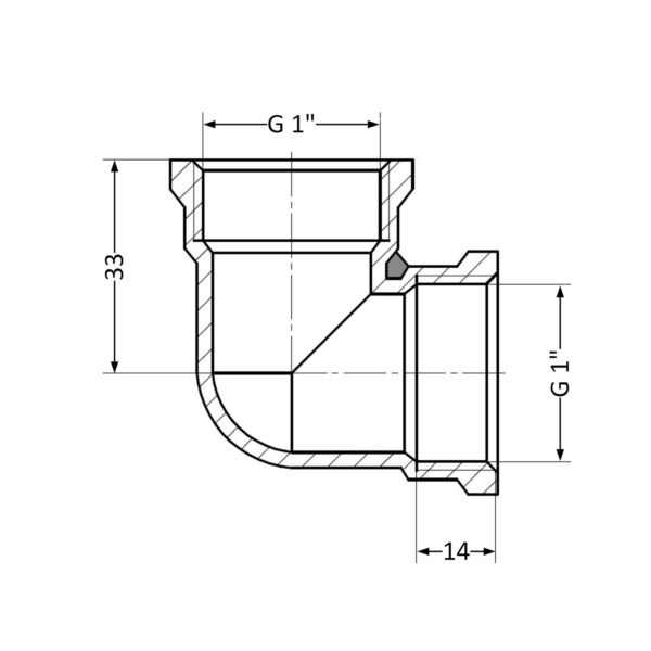 Кут Thermo Alliance Standart 1" ВР SD41825 Кут Thermo Alliance Standart 1" ВР SD41825