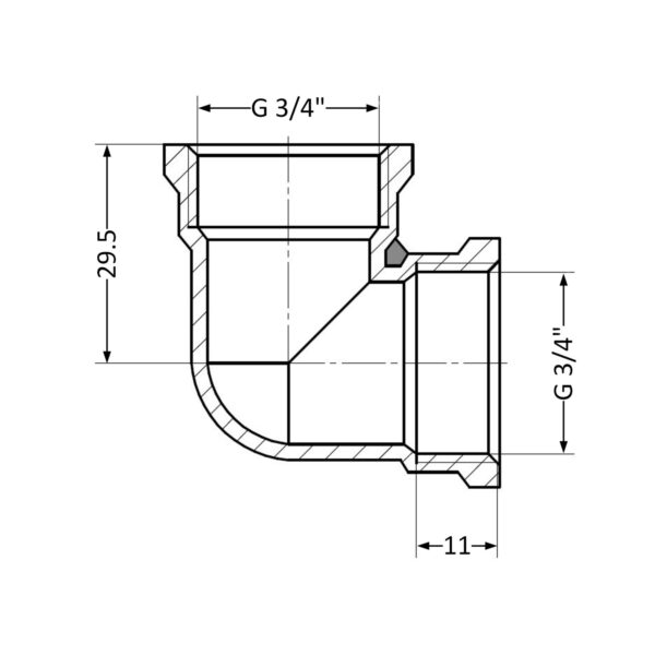 Кут Thermo Alliance Standart 3/4" ВР SD41820 Кут Thermo Alliance Standart 3/4" ВР SD41820