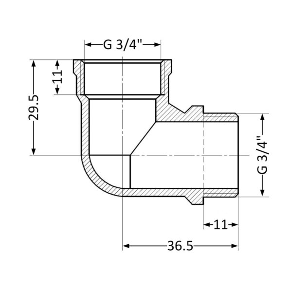 Кут Thermo Alliance Standart 3/4" ВЗ SD42020 Кут Thermo Alliance Standart 3/4" ВЗ SD42020