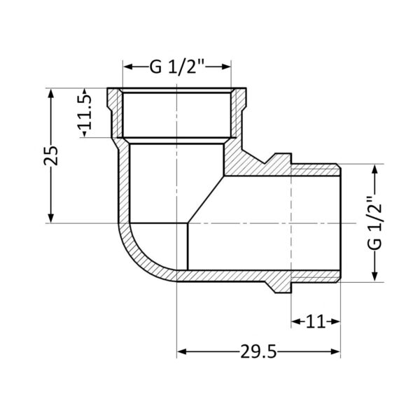 Кут Thermo Alliance Standart 1/2" ВЗ SD42015U Кут Thermo Alliance Standart 1/2" ВЗ SD42015U