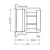 Подовжувач латунний Thermo Alliance Standart 1/2"ВЗ, L=10 мм SD4221510