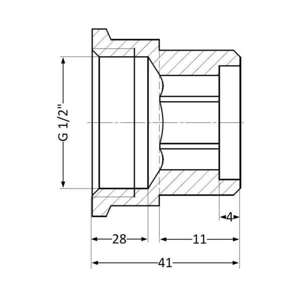 Удлинитель латунный Thermo Alliance Standart 1/2"ВЗ, L=30 мм SD4221530 Подовжувач латунний Thermo Alliance Standart 1/2"ВЗ, L=30 мм SD4221530