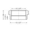 Футорка Thermo Alliance Standart 1 1/2"х1 1/4" ЗВ SD4234032 Футорка Thermo Alliance Standart 1 1/2"х1 1/4" ЗВ SD4234032