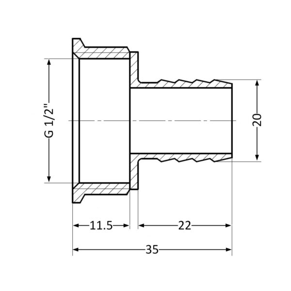 Штуцер Thermo Alliance Standart 20х1/2" ВР SD4261520 Штуцер Thermo Alliance Standart 20х1/2" ВР SD4261520