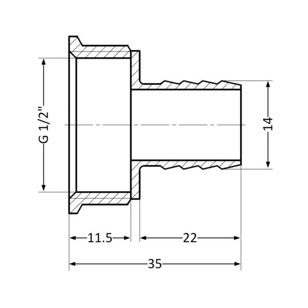Штуцер Thermo Alliance Standart 14х1/2" ВР SD4261514 Штуцер Thermo Alliance Standart 14х1/2" ВР SD4261514
