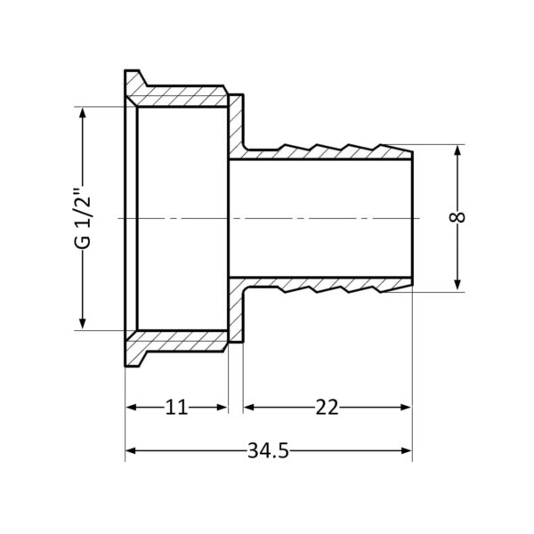 Штуцер Thermo Alliance Standart 8х1/2" ВР SD426158 Штуцер Thermo Alliance Standart 8х1/2" ВР SD426158