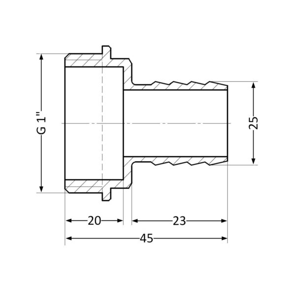 Штуцер Thermo Alliance Standart 25х1" ЗР SD4272525 Штуцер Thermo Alliance Standart 25х1" ЗР SD4272525