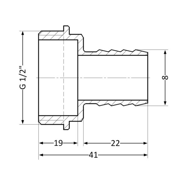 Штуцер Thermo Alliance Standart 8х1/2" ЗР SD427158 Штуцер Thermo Alliance Standart 8х1/2" ЗР SD427158