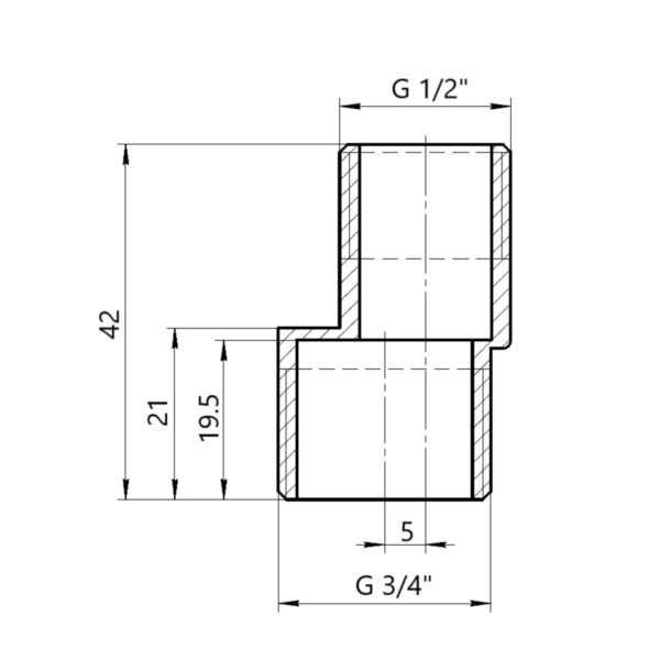 Эксцентрик Thermo Alliance Standart 1/2"х3/4" SD4301520 Ексцентрик Thermo Alliance Standart 1/2"х3/4" SD4301520
