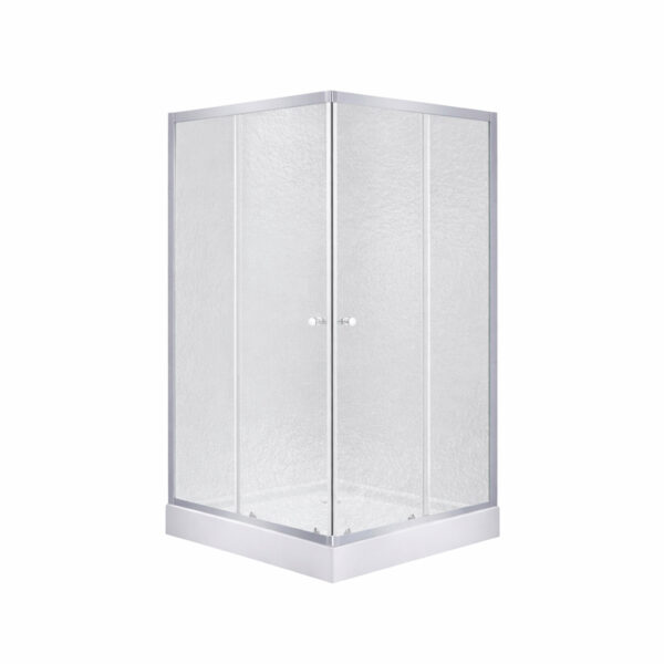 Набір Lidz душова кабіна Wawel SC80x80.SAT.LOW.FR, скло Frost 4 мм + піддон Mazur