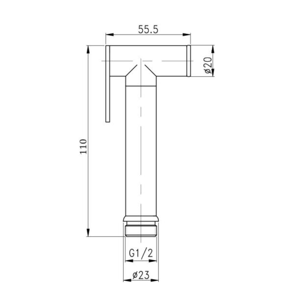 Лійка для гігієнічного душу Qtap Rucni округла QT889910842855OB Black Matt Лійка для гігієнічного душу Qtap Rucni округла QT889910842855OB Black Matt