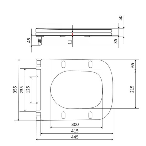 Сидіння для унітаза Qtap Kalao з мікроліфтом Slim QT08991213AW Сидіння для унітаза Qtap Kalao з мікроліфтом Slim QT08991213AW