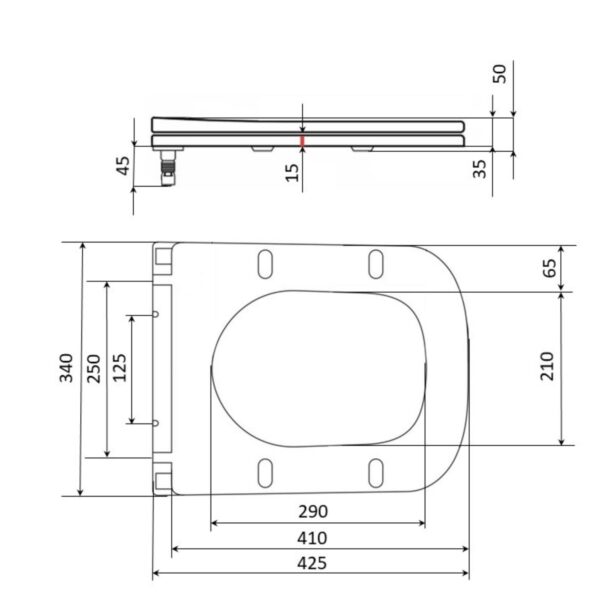 Сидіння для унітаза Qtap Nando з мікроліфтом Slim QT12991222AW Сидіння для унітаза Qtap Nando з мікроліфтом Slim QT12991222AW