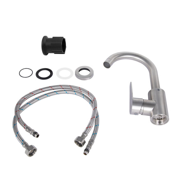 Смеситель для кухни Lidz Vida 015F2 (k35) LDVID015F2NKS43353 Nickel Змішувач для кухні Lidz Vida 015F2 (k35) LDVID015F2NKS43353 Nickel