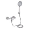 Смеситель для душа Lidz Aria 010 (с душевым гарнитуром) (k35) LDARI010NKS43361 Nickel Змішувач для душу Lidz Aria 010 (з душовим гарнітуром) (k35) LDARI010NKS43361 Nickel