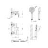 Смеситель для душа Lidz Aria 010 (с душевым гарнитуром) (k35) LDARI010NKS43361 Nickel Змішувач для душу Lidz Aria 010 (з душовим гарнітуром) (k35) LDARI010NKS43361 Nickel
