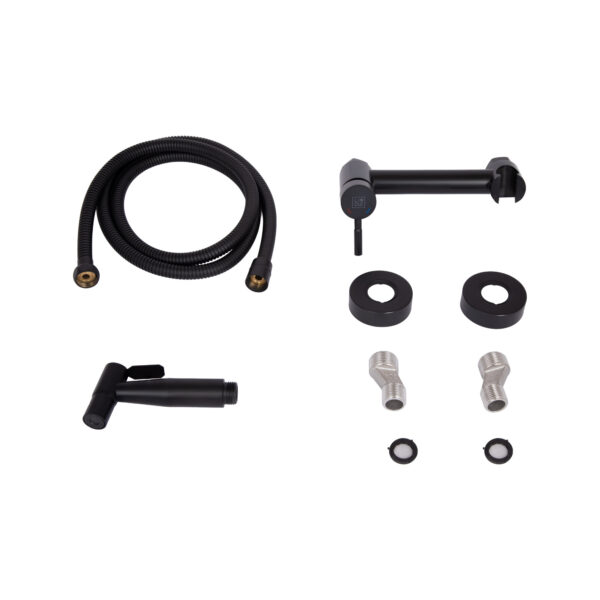 Набор для гигиенического душа со смесителем Lidz Aria 110 округлый LDARI110BLA43394 Black Набір для гігієнічного душу зі змішувачем Lidz Aria 110 округлий LDARI110BLA43394 Black
