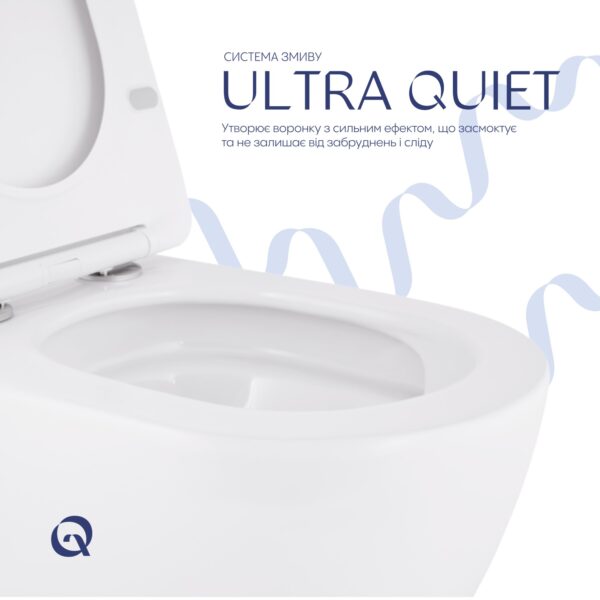 Унітаз підвісний Qtap Robin Mew безобідковий з сидінням Soft-close QT13332381АSW Унітаз підвісний Qtap Robin Mew безобідковий з сидінням Soft-close QT13332381АSW