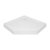 Lidz Душовий піддон DOZORCA SC90x90.LOW, низький, п'ятикутний, акриловий + ніжки, діаметр зливу 50 мм