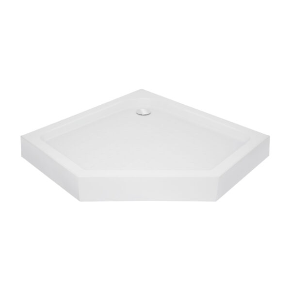 Lidz Душовий піддон DOZORCA SC90x90.LOW, низький, п'ятикутний, акриловий + ніжки, діаметр зливу 50 мм