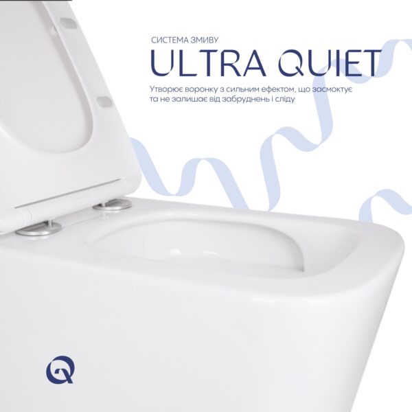 Унитаз подвесной Qtap Tern с сиденьем Soft-close QT17332303ASW Унітаз підвісний Qtap Tern із сидінням Soft-close QT17332303ASW