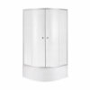 Душова кабіна Latwa SC90x90.SAT.HIGH.FR полукругла, скло Frost 4 мм + Душовий піддон KAPIELKA ST90x90x41, з панеллю Lidz Душова кабіна Latwa SC90x90.SAT.HIGH.FR полукругла, скло Frost 4 мм + Душовий піддон KAPIELKA ST90x90x41, з панеллю Lidz