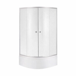 Душова кабіна Latwa SC80x80.SAT.HIGH.FR полукругла, скло Frost 4 мм + Душовий піддон KAPIELKA ST80x80x41, з панеллю Lidz Душова кабіна Latwa SC80x80.SAT.HIGH.FR полукругла, скло Frost 4 мм + Душовий піддон KAPIELKA ST80x80x41, з панеллю Lidz