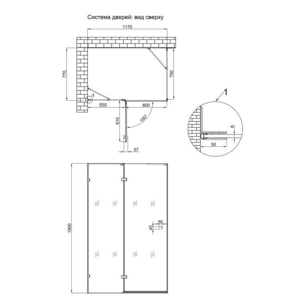 Qtap 6мм бічна стінка прозора Clear CAPRICORN 10128RC6 Qtap 6мм бічна стінка прозора Clear CAPRICORN 10128RC6