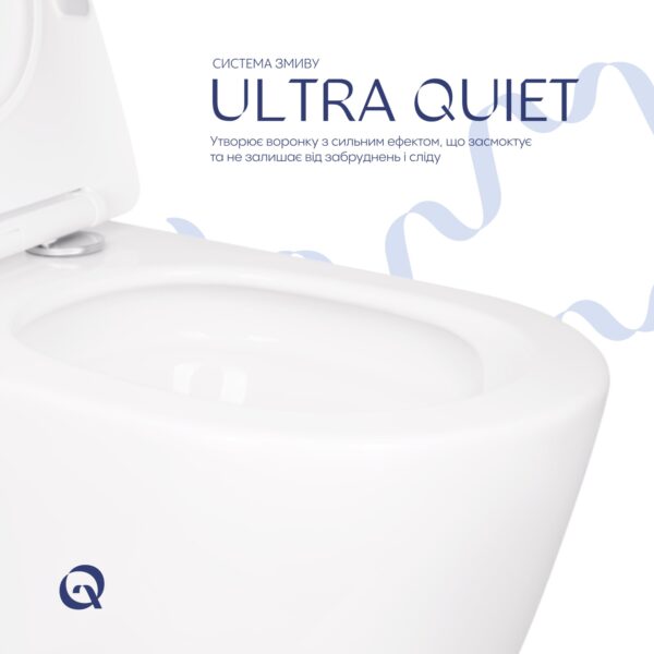 Унітаз підвісний Qtap Scorpio безободковий Ultra Quiet з сидінням Soft-close QT14332380AW Унітаз підвісний Qtap Scorpio безободковий Ultra Quiet з сидінням Soft-close QT14332380AW