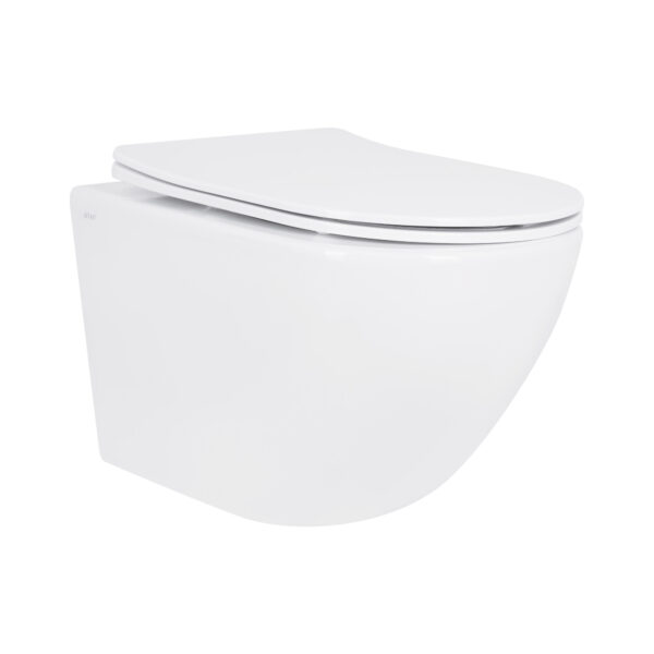Унітаз підвісний Qtap Jay безободковий Ultra Quiet з сидінням Soft-close QT07335177W Унітаз підвісний Qtap Jay безободковий Ultra Quiet з сидінням Soft-close QT07335177W