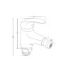 Змішувач для біде Lidz Tani 001AF (k40) LDTAN001AFCRM44958 Chrome