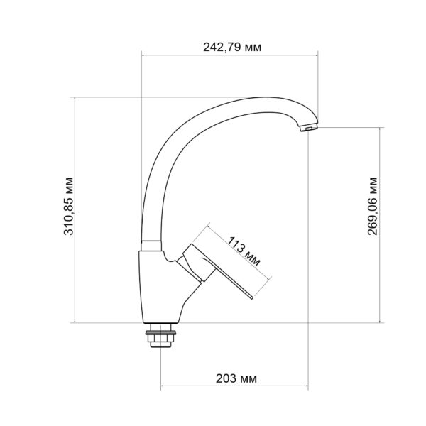 Смеситель для кухни Lidz Tani 007F (k40) LDTAN007FCRM44970 Chrome Змішувач для кухні Lidz Tani 007F (k40) LDTAN007FCRM44970 Chrome