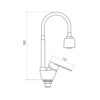 Смеситель для кухни Lidz Tani 008F4 с гибким изливом (k40) LDTAN008F4CRM44972 Chrome Змішувач для кухні Lidz Tani 008F4 з гнучким виливом (k40) LDTAN008F4CRM44972 Chrome